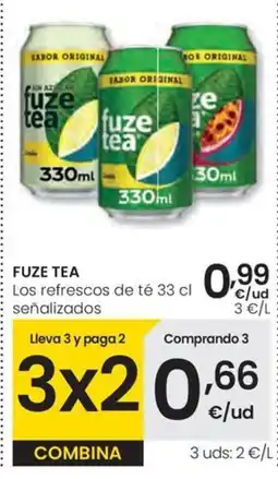 Eroski FUZE TEA Los refrescos de té señalizados oferta
