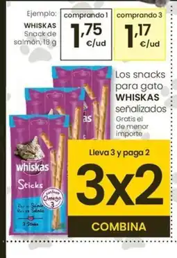 Eroski WHISKAS Snack de salmón oferta