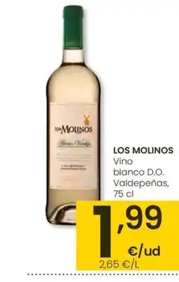 Eroski LOS MOLINOS Vino blanco D.O. Valdepeñas oferta