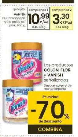 Eroski VANISH Quitamanchas gold polvo oxi pink oferta
