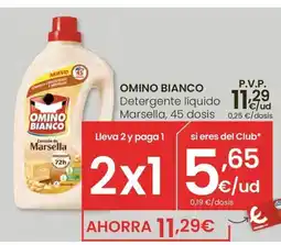 Eroski OMINO BIANCO Detergente líquido Marsella, 45 dosis oferta