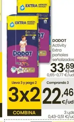 Eroski DODOT Activity Extra pañales señalizados oferta