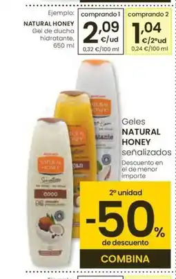 Eroski NATURAL HONEY Gel de ducha hidratante oferta