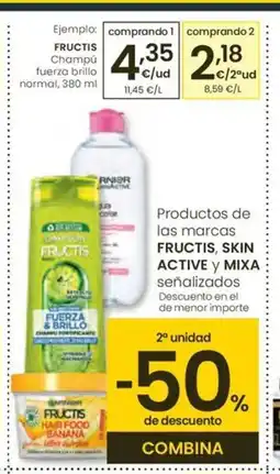 Eroski FRUCTIS Champú fuerza brillo normal oferta