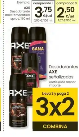 Eroski AXE Desodorante dark temptation spray oferta