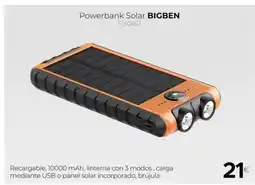 Tien 21 BIGBEN Powerbank Solar F150857 oferta