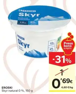 Caprabo EROSKI Skyr natural 0% oferta
