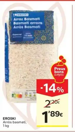 Caprabo EROSKI Arròs basmati oferta
