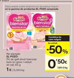 Caprabo EL POZO Pit de gall dindi bienstar baix en greix i reduït en sal oferta