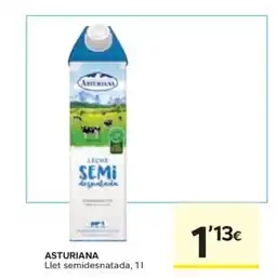 Caprabo ASTURIANA Llet semidesnatada oferta