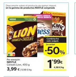 Caprabo NESTLÉ Cereals Lion oferta
