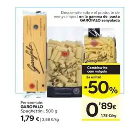 Caprabo GAROFALO Spaghettini oferta