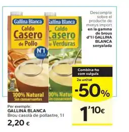 Caprabo GALLINA BLANCA Brou casolà de pollastre oferta