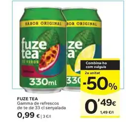 Caprabo FUZE TEA Gamma de refrescos de te oferta