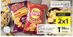 Caprabo LAY'S Patates xips al punt de sal, pack econòmic oferta