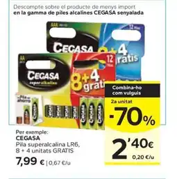 Caprabo CECASA Pila superalcalina LR6 oferta