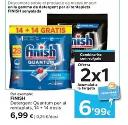 Caprabo FINISH Detergent Quantum per al rentaplats oferta