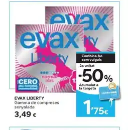 Caprabo EVAX LIBERTY Gamma de compreses senyalada oferta