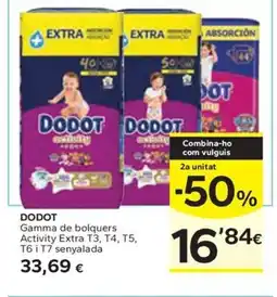 Caprabo DODOT Gamma de bolquers Activity Extra oferta