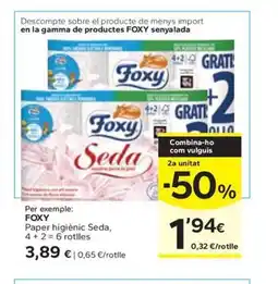 Caprabo FOXY Paper higiènic Seda oferta