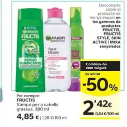 Caprabo FRUCTIS Xampú per a cabells oferta