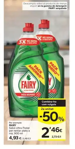 Caprabo FAIRY Sabó Ultra Poder per rentar plats a mà oferta