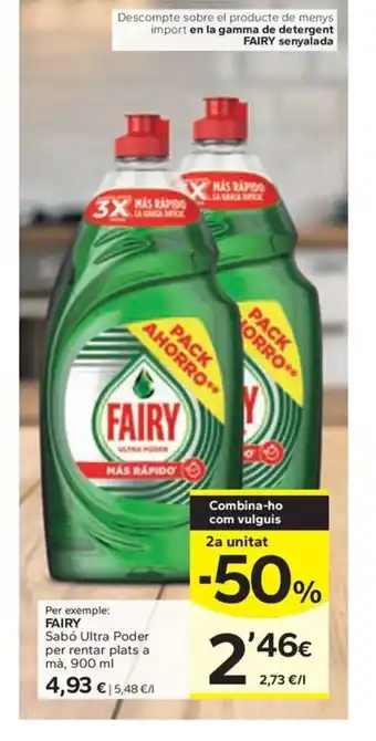 Caprabo FAIRY Sabó Ultra Poder per rentar plats a mà oferta