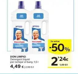 Caprabo DON LIMPIO Detergent líquid per netejar el bany oferta