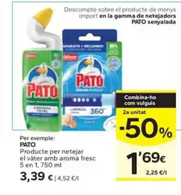 Caprabo PATO Producte per netejar el vàter amb aroma fresc oferta