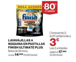 Hipercor Lavavajillas a máquina en pastillas finish ultimate plus oferta