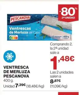 Hipercor PESCANOVA Ventresca de merluza oferta