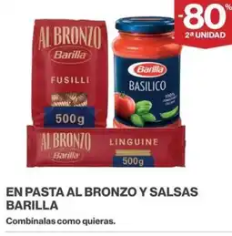 Hipercor BARILLA En pasta al bronzo y salsas oferta