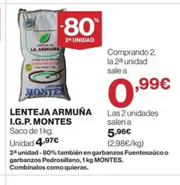 Hipercor Lenteja armuña i.g.p. montes oferta