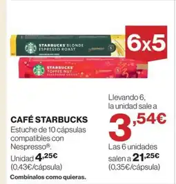 Hipercor STARBUCKS Café oferta