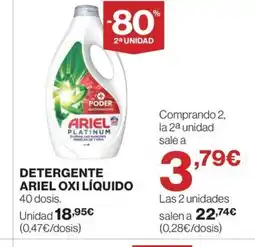 Hipercor Detergente ariel oxi líquido oferta
