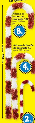 TEDi Adorno de bastón de caramelo XXL oferta