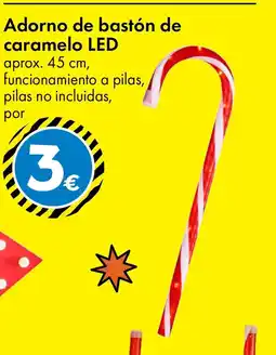 TEDi Adorno de bastón de caramelo LED oferta