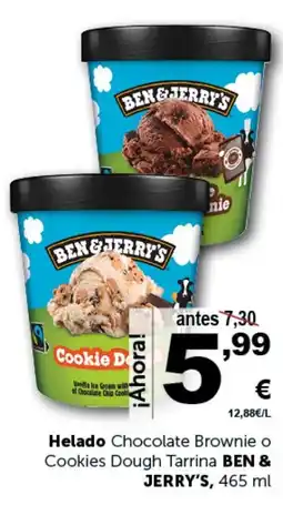 Masymas BEN&JERRY'S Helado Chocolate Brownie o Cookies Dough Tarrina oferta
