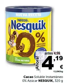 Masymas NESQUIK Cacao Soluble Instantáneo 0% Azúcar oferta