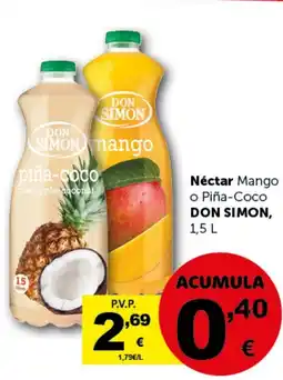 Masymas DON SIMON Néctar Mango o Piña-Coco oferta