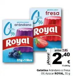 Masymas ROYAL Gelatina Arándano o Fresa 0% Azúcar oferta