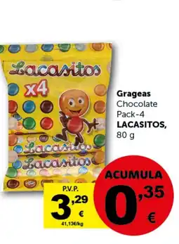Masymas LACASITOS Grageas Chocolate Pack-4 oferta