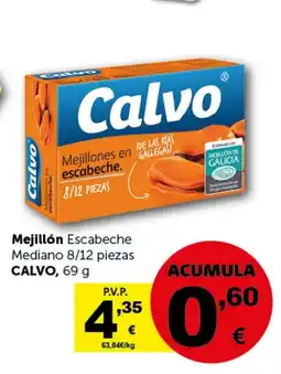 Masymas CALVO Mejillón Escabeche Mediano 8/12 piezas oferta
