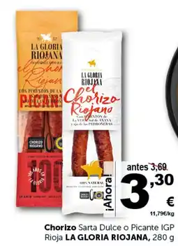 Masymas LA GLORIA RIOJANA Chorizo Sarta Dulce o Picante IGP Rioja oferta