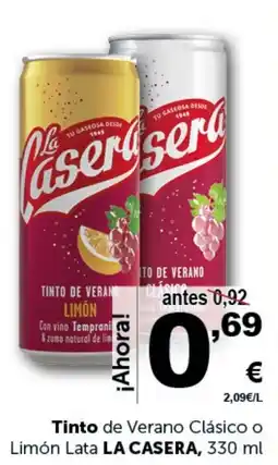 Masymas LA CASERA Tinto de Verano Clásico o Limón Lata oferta