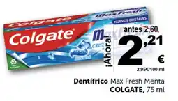 Masymas COLGATE Dentifrico Max Fresh Menta oferta