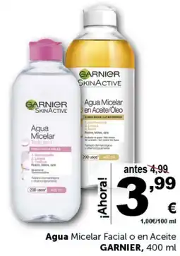 Masymas GARNIER Agua Micelar Facial o en Aceite oferta