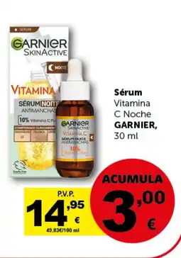 Masymas GARNIER Sérum Vitamina C Noche oferta