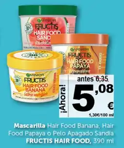 Masymas GARNIER Fructis hair food mascarilla hair food banana, hair food papaya o pelo apagado sandía oferta