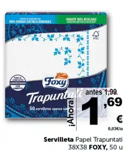 Masymas FOXY Servilleta Papel Trapuntati 38X38 oferta